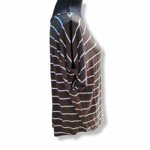 Olive Green Colette T-shirt w/ Stripes